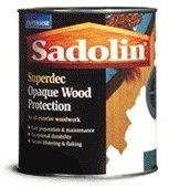 Sadolin 1 Litre Superdec Satin Opaque Woodstain Black
