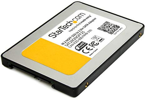 StarTech.com M.2 auf SATA III Adapter - M2 SSD zu S-ATA Einbaurahmen - NGFF Solid State Drive zu 2,5 Serial ATA Konverter 9,5mm hoch