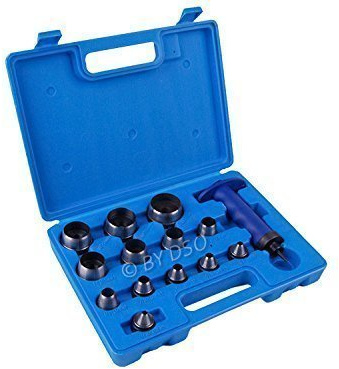 Professionellt 14 st hålslagsset 5 till 35 mm gummi läder plast PN166
