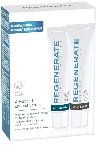 Regenerate Siero Avanzato NR-5™ e Gel Attivatore, Trattamento Mensile per Denti Bianchi e Protezione Smalto, Aiuta a Rigenerare lo Smalto Dentale, 2x16ml