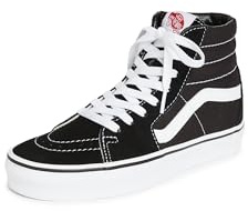 Vans Unisex UA Sk8 High Top Sneakers, Black/Black/White, 9.5 US Women/8 US Men