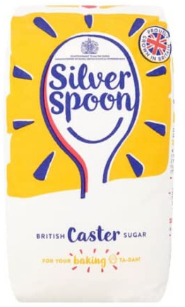 Silver Spoon British Caster Sugar 2kg x 6 Pack – Fine Granulated Sugar for Baking, Desserts & Catering