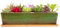 ARTKETTY Grand Pot de Fleurs rectangulaire en céramique de 30,5 cm avec Plateau de Drainage, pour Cactus d'intérieur, Plantes succulentes, bonsaï Peu Profond, décoration de Jardin (Vert)