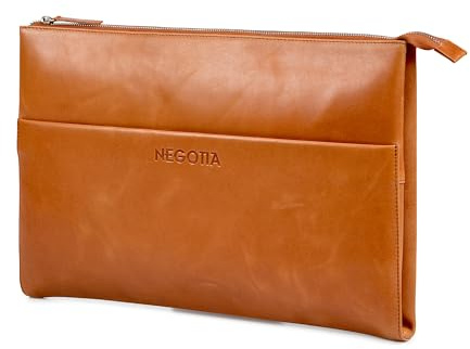 NEGOTIA Alpha Laptop Folio - Fodral för laptop 14 tum - Brun