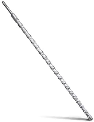 MOXPIFY SDS Plus - Broca para hormigón (25 x 600 mm, 4 cortes de metal duro y doble hélice, para hormigón, piedra, piedra natural)