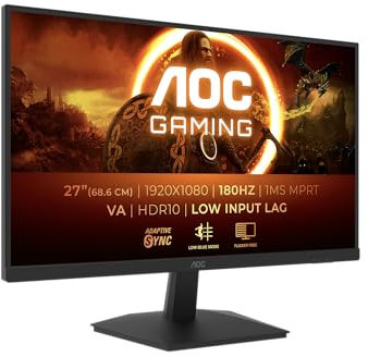 AOC Gaming 27G15N2-27 Zoll FHD Monitor, 180 Hz, 1ms, AdaptiveSync (1920x1080, 2X HDMI, DisplayPort) schwarz