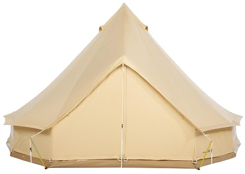 CanvasCamp SIBLEY 450 ProTech Glamping Tente de camping en toile étanche pour 6 personnes Parois latérales amovibles Mur anti-moustiques intégré Tente de luxe pour festivals et aventures en plein air