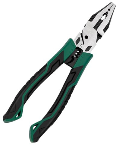 Alicates multifuncionales de 8 pulgadas para pelar cables, crimpadora, pernos cortadores para manejo de cables y reparaciones domésticas