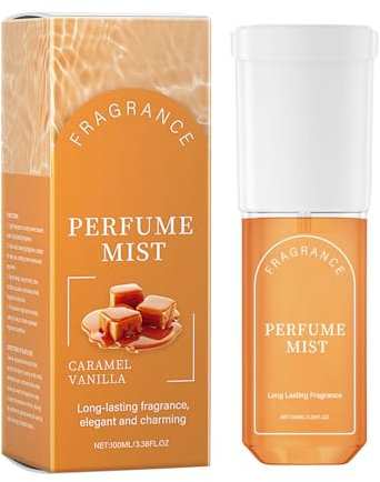 Profumo di caramello – profumo di caramello, spray profumo, spray per il corpo | 100 ml profumata per donne e uomini, spray per il corpo a lunga durata, profumo unisex per la freschezza