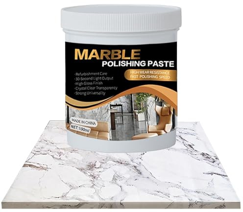 Granite Polish - 100ml Quartz Countertop Cleaner for Kitchen, Bathroom with Shine Restorer Function, Stone Cleaner for Floor, Counter, Tub, Sink, Household & Commercial Use, Liquid Solution