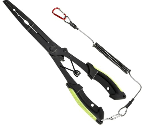 Ai-Yong Heng Angelzange Edelstahl: Rostfreie Spitzzange Zum Angeln Mit Hakenlöser, Angelschere & Schlüsselband – Langlebiges Angelzubehör Für Süßwasser & Salzwasser | Karpfen & Raubfisch