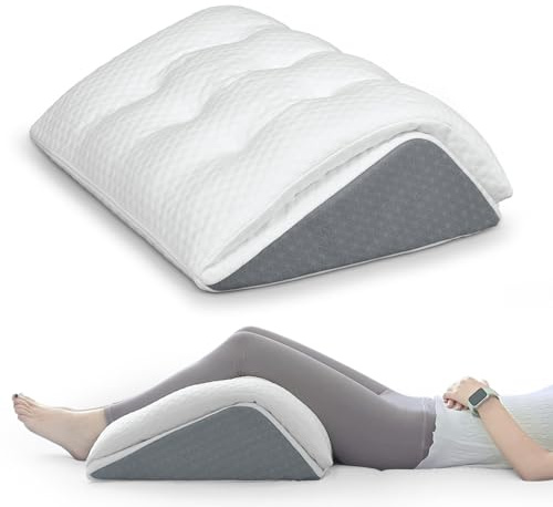 Shinnwa Memory Schaum Venenkissen, Umwandelbares Kniekissen zum Rückenschlafen, Dual-Layer Design Beinkissen für Beine nach der Operation, Kniestütze, Beinerhöhung