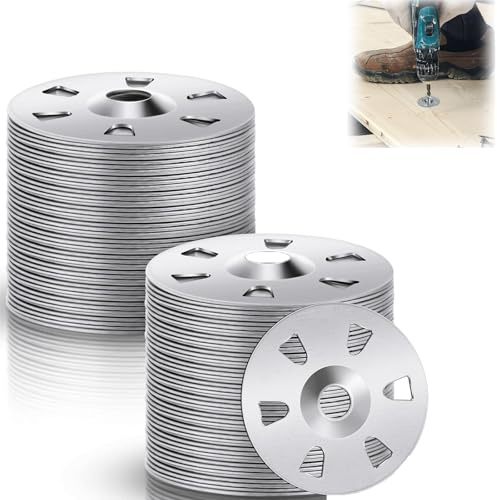 200 st Underläggsskivor 35mm diameter, isoleringsskivor, kakelhållare, underläggsskivor för dämpningsdübel av förzinkad stål, stål isolering termoplatta, förzinkad stål, för kompositionsplattor