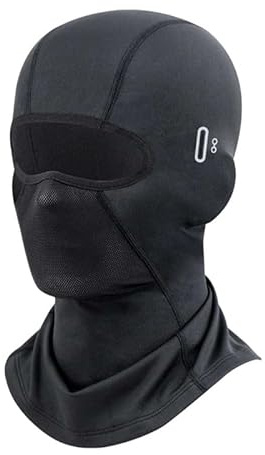 ZHAOCAI Cagoule d'hiver pour enfant - Coupe-vent et chaude - Pour vélo, ski, garçon/fille, Noir , 45-60
