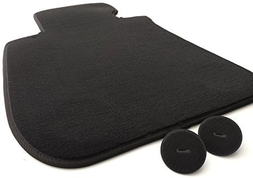 Tapis de voiture en velours, tapis en tissu, qualité d’origine, 1 pièce, tapis conducteur, noir