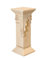 Antikes-Wohndesign Säule-Standsäule-Blumensäule-Dekosäule-Steinsäule mit Tuch und Mäandermuster Creme-beige-antikfinish