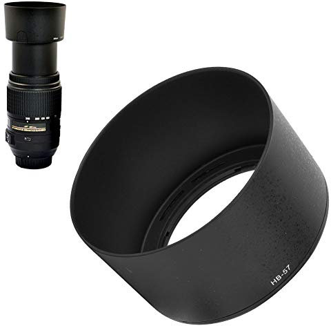 Lens Hood, HB-57 ABS Lens Hood Shade for AF-S 55-300mm F4.5-5.6G ED VR Camera Lens