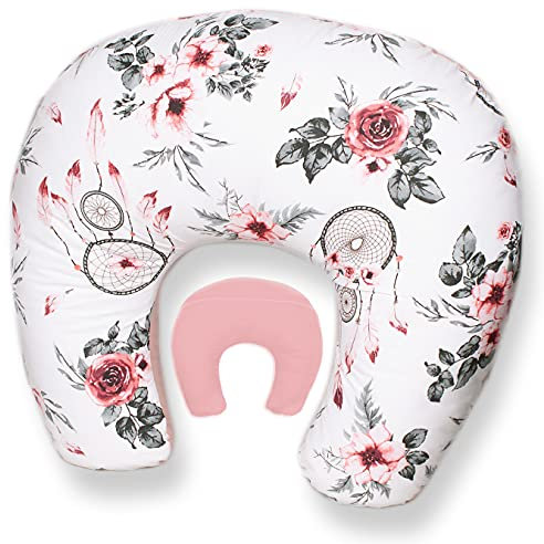 PaLulli Stillkissen mit Stillkissenbezug aus 100% Baumwolle, abnehmbar Multifunktionale Positionierung von Baby und Mutter (TRäUMER)