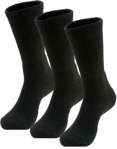 Thorlos XJ Max Cushion Crew Running Socks Calzini da Corsa, Nero, L (Pacco da 3) Unisex-Adulto