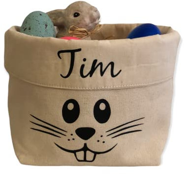 Osterkorb zum befüllen personalisiert mit Namen I Osterhase Kinder Osterkörbchen von mamir home (Osternest)