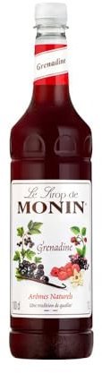 MONIN Premium Grenadine Sirup 1L für Cocktails und Mocktails Veganfreundlich Allergenfrei 100% natürliche Aromen und Farbstoffe