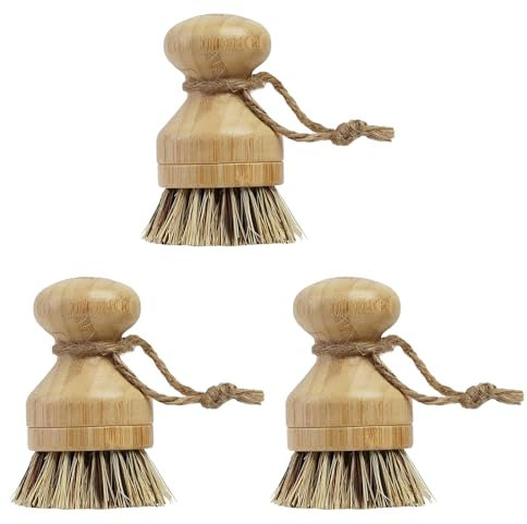 3 Pezzi Spazzola Piatti di Bambù Spazzola per Funghi in Legno Pulizia Delicata dei Funghi Spazzola per Pentole Spazzola per Frutta per Pulizia in Legno Spazzole da Cucina Per Stoviglie Spazzola