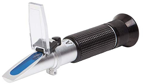 LABO Brix Refractometer with ATC, Dual Scale 0-40% Brix/0-25% Alcohol, Handheld Refractometer for Honey, Brix Meter for Wine, Beer, Grape Juice, Fermentation, Brewing, Home Winemaking