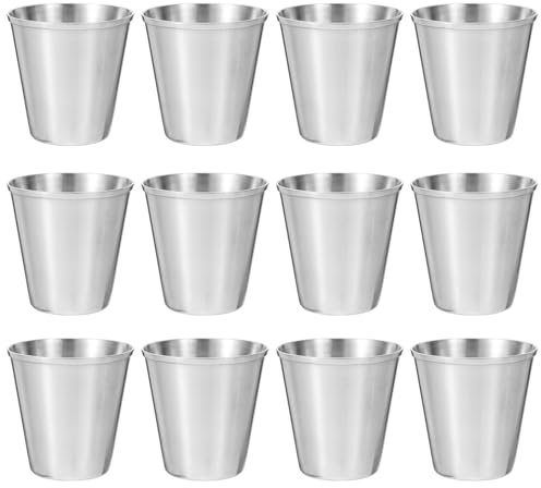 MAGICLULU 12 Pezzi bicchierini infrangibili tazza di tè e latte mini occhiali Sushi calice di vino bicchiere da caffè piccolo coppa da dessert piatto d'uva gastronomia bambino