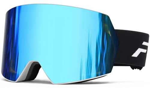 FMY OTG Ski Goggles,Snowboard Goggles for Men,Women & Youth Anti Fog | UV Protection Wide Vision Helmet Compatibility, Over Glasses Ski Goggles for Skiing, Snowboarding, Snowmobile, Hiking