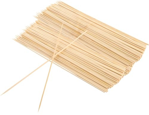 ASelected 300 PCS Bamboo Kebab Skewers,BBQ Skewer Sticks,Bamboo Skewers 30 CM in Length,Cocktail Picks,Wooden Barbeque Sticks for BBQ, Cocktail, Shish Kabobs, Chocolate FountainParty Essentials