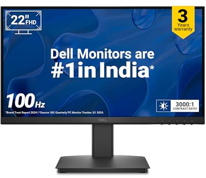 Dell 22 Monitor - SE2225HM, Full HD (1920x1080), 100Hz, VA, 5ms, VESA (100x100mm), HDMI, VGA, 3 Jahre Garantie, Schwarz