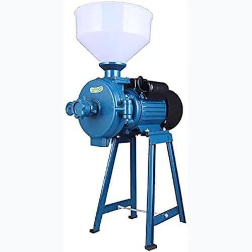 HQYMXYGEUR Grinding Mill,Commercial Motor Mill Cereals/Rice/Corn/Coffee/Wheat Speedy Grinding,Wet Dry Cereals Grinder,Electric Mill Machine for Fast Grinding(A)