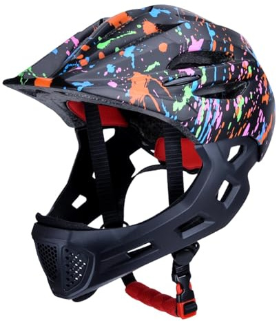 F Fityle Casco para Niños Bicicleta Casco para Niños con Luz Accesorio para Ciclismo Ligero Portátil Casco Transpirable con Absorción de Impactos Adecuado