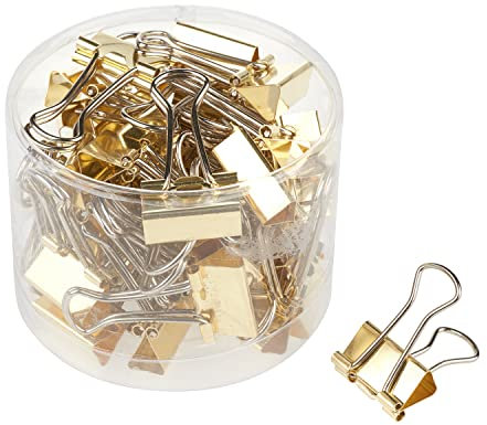 VBS Foldback-Klammer, 19mm, 40 Stück Gold