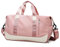 Keyck Sporttasche Damen Herren Reisetasche mit Schuhfach und Nassfach Groß 40L, Faltbar Wasserdicht ​Fitnesstasche Leicht Handgepäck Weekender Travel Bag, Tasche für Sport Gym Schwimmtasche, Rosa