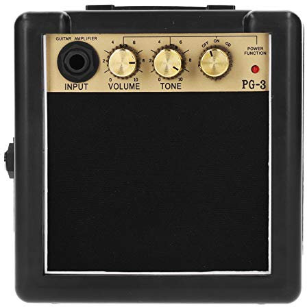 Mini amplificador de guitarra pequeño amplificador de guitarra eléctrica, accesorios de efectos de altavoz pequeños portátiles Mini instrumento musical con conector para auriculares y entrada auxiliar