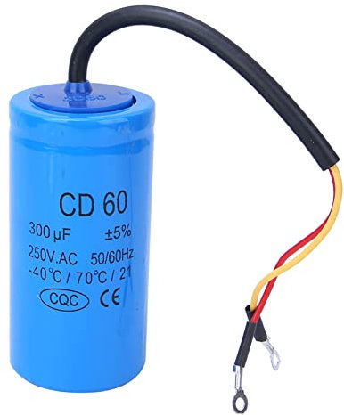 Condensador CD60 250V 300uf Condensador de Motor Condensador de Funcionamiento de Componentes Electrónicos para Refrigeradores Acondicionadores de Aire Compresor de Aire