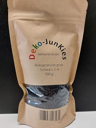 cemcon Dekogranulat Bastelsand Quarzsand grob (Schwarz 2-4 mm)