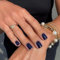KQueenest Marineblau Press On Nails Kurz Eckig - Künstliche Nägel zum Aufkleben Kurz, Natürlich Einfarbig Fake Nails Fingernägel zum aufkleben, Glänzende Gel Acryl Nägel für Frauen, 24 Stück