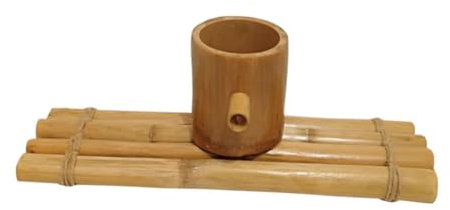 Fontana d'acqua in bambù con pompa, fatta a mano Feng Shui Outdoor Garden Caratteristica Fontana decorativa per spazi tranquilli,