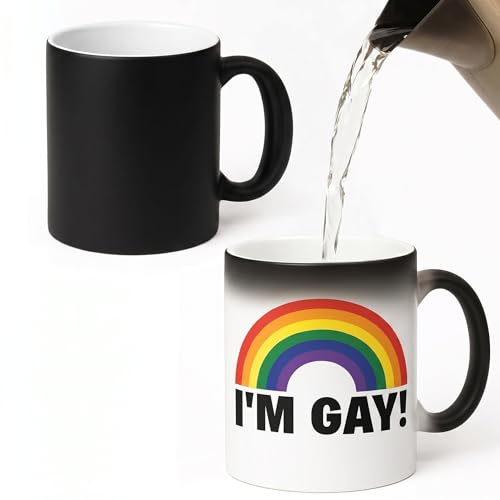 Magisk mugg roliga gåvor för herr kaffemugg födelsedagspresent flickvän present rolig kaffekopp tryck gåvor herr muggar med termisk effekt färgskiftande mugg