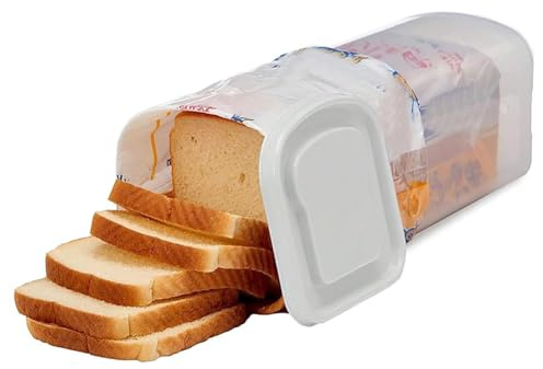 AWAOVV Transparent Bread Box, Plastic Fresh-Keeping Toast Storage Holder with Lid, Bread Crisper Bread Storage Container, Loaf,Toast Storage Container Bread Bin Airtight Bread Bin for Bread