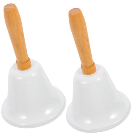 OSALADI Campanello da Tavolo in Metallo 2 Pezzi Impugnatura Ergonomica Campanello di Chiamata per Ristorante e Bar Suono Chiaro e Resistente Adatto per Reception Scuola e