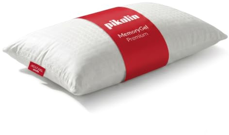 PIKOLIN - Almohada Viscoelástica 70 cm con Memory Gel Premium JellyGel - Efecto Fresco, Firmeza Media, Ergonómica Cervical, Transpirable e Hipoalergénica