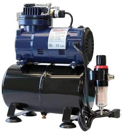 Paasche D3000R 1/5 HP Compressor with Tank, Regulator and Moisture Trap