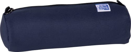 Oxford, Favorit, Astuccio rotondo per matite, 1 scomparto con cerniera, 22 x 7 x 7 cm, Blu