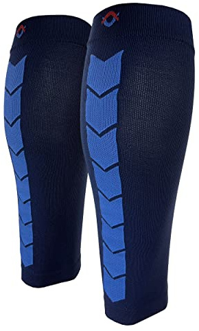 NV Compression 365 Vadkompressionsband - Svart - Calf Guard/Sleeve Socks (PAIR) 20-30 mmHg - För Sports Recovery, Work, Flight - Löpning, Cycling, Fotboll, Rugby, Fitness, Gym, Golf, Tennis, Triathlon