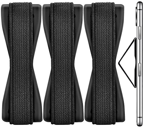 moinkerin 3 Piezas Agarre Elástico para Smartphone Banda de sujeción para Dedos Sling Grip Dedo Soporte de Mano Holder Elástico Celular Finger Grip Holder para Teléfonos móviles