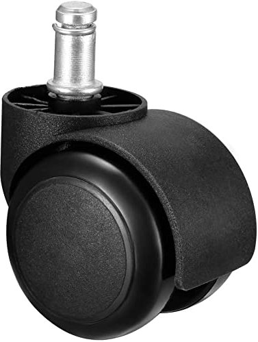 XYWHPGV Office Chair Casters Wheels 2 Inch PU Twin Wheel Universal 11mm Stem Swivel Caster Black, 2 Pcs(e261d 64d8a 3a491 9a9e0 6e4e0 465eb