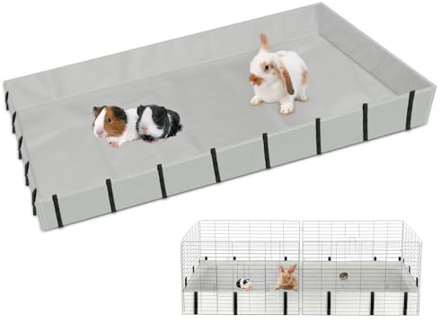Mfsdai 55.9 x 28 Waterproof Guinea Pig Liner Base for C & C Grids Habitat,Washable Tarp Bottom Guinea Pig Bedding for Rabbits Hamsters Hedgehogs Ferrets Small Pets(No Cage)